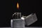 Burning zippo lighter