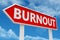 Burnout concept on signpost