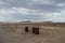 Burnt Barrels in the Desert in Namibia