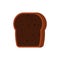 Burnt bread isolated. Spoiled toasted toast. Food vector illustration