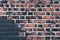 Burnt brick wall texture