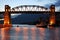 Burrard street bridge in vancouver