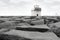 Burren lighthouse on rocks