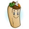 Burrito Cartoon Character Vector Illustration