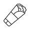 Burrito icon. Street fast food symbol. Shawarma, doner kebab, gyro wrap sandwich