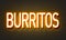 Burritos neon sign