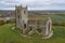 Burrow Mump a hill and historic site overlooking Southlake Moor in Burrowbridge village