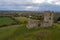 Burrow Mump a hill and historic site overlooking Southlake Moor in Burrowbridge village