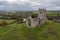 Burrow Mump a hill and historic site overlooking Southlake Moor in Burrowbridge village