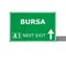 BURSA road sign isolated on white