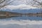 bursa uludag gokoz pond mountain reflection with clouds