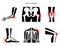 Bursitis icons set