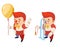 Burst balloon isometric circus party fun sad carnival river of tears clown funny cry blow up performance character icon