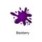 burst of blackberry juice icon. Element of colored splash illustration. Premium quality graphic design icon. Signs and symbols col