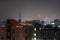 Bursting fireworks during the Divali festival of light over the city of Chennai in South India