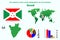 Burundi. All countries of the world. Infographics for presentation