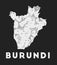 Burundi - communication network map of country.