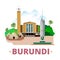 Burundi country design template Flat cartoon style