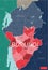 Burundi country detailed editable map