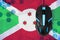 Burundi flag and computer mouse. Concept of country representing e-sports team