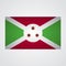 Burundi flag on a gray background. Vector illustration