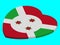Burundi Flag In Heart Shape 3D Vector illustration
