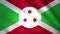 Burundi flag moving in the wind
