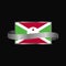 Burundi flag Ribbon banner design