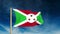 Burundi flag slider style. Waving in the wind with