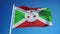 Burundi flag in slow motion seamlessly looped with alpha