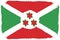 Burundi Flag Vector Hand Painted with Rounded Brush