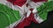 Burundi Flag Wrinkled On Dark Background 3D Render