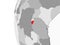 Burundi on grey globe