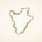 Burundi - Outline Map