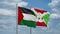 Burundi and Palestine flags