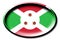 Burundi - round country flag with an edge