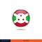 Burundi round flag vector design.