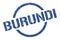 Burundi stamp. Burundi grunge round isolated sign.