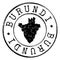 Burundi Stamp Postal. Map Silhouette Seal. Passport Round Design. Vector Icon. Design Retro Travel.