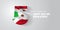 Burundi unity day vector banner, greeting card. Wavy flag in nonstandard design