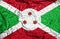 Burundi vintage flag on old crumpled paper background