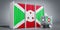 Burundi - voting booths with country flag