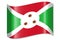 Burundi - waving country flag, shadow