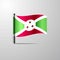 Burundi waving Shiny Flag design vector