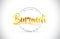 Burundi Welcome To Word Text with Handwritten Font and Golden Te