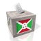 Burundi - wooden ballot box - voting concept