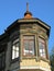 Buryatia, beautiful carving on the windows and under the roof of an old house Ulan-Ude.