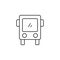 Bus, Autobus, Public, Transportation Thin Line Icon Vector Illustration Logo Template. Suitable For Many Purposes.