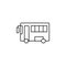 Bus, Autobus, Public, Transportation Thin Line Icon Vector Illustration Logo Template. Suitable For Many Purposes.