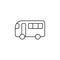 Bus, Autobus, Public, Transportation Thin Line Icon Vector Illustration Logo Template. Suitable For Many Purposes.